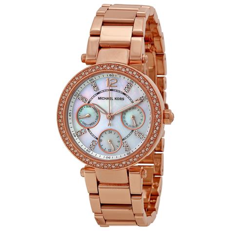 michael kors parker watch rose gold|michael kors parker rose goldtone.